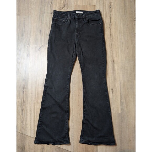 Levi's Denim - Levi's 726 Flare Size 31 Black Jeans High Rise Stretch Shaping Rock Boho Retro